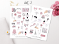 Preview: Planner Girl Pink Sticker Set